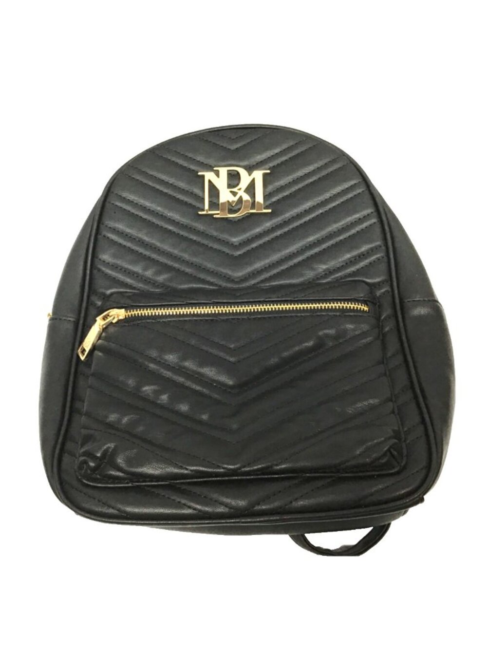 Badgley Mischka Quilted Black Backpack Purse